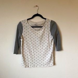 J.Crew polka dot top